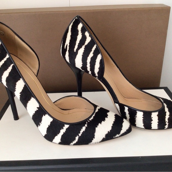 Gucci Zebra Print Calf Hair Pumps, Pointed Toe. | Size EU 35 / US 5. - Picture 3 of 6